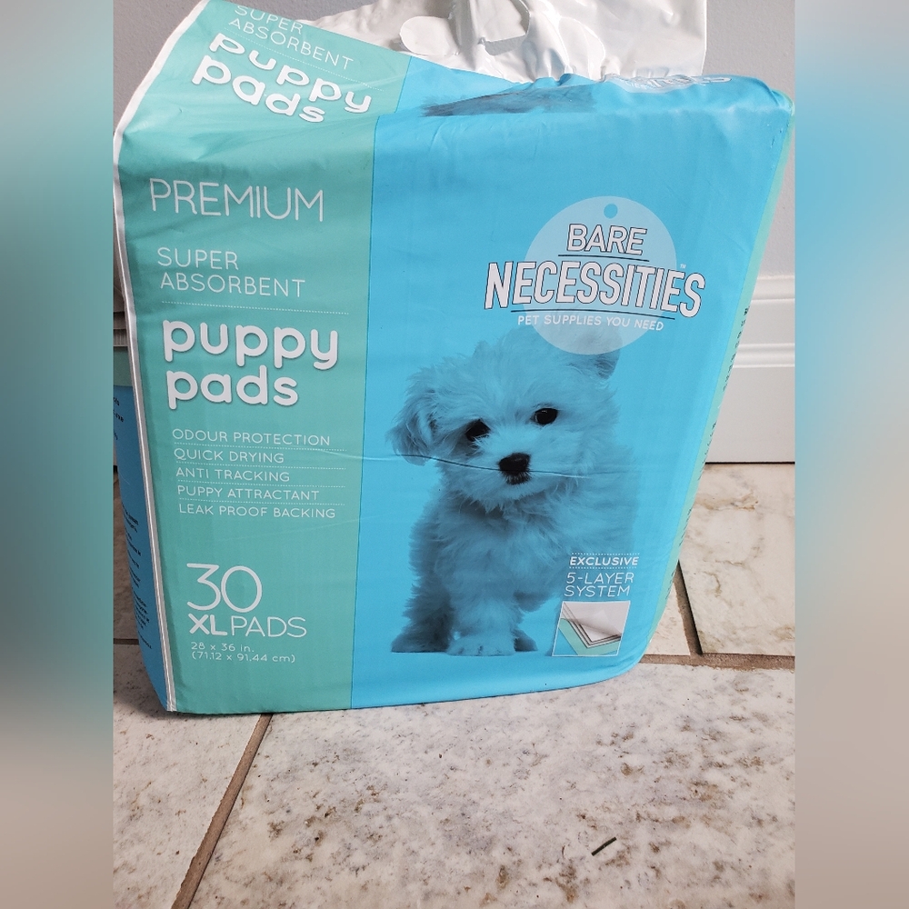 Bare Necessities Blue Puppy Pads - 30 XL Super Absorbent Pads